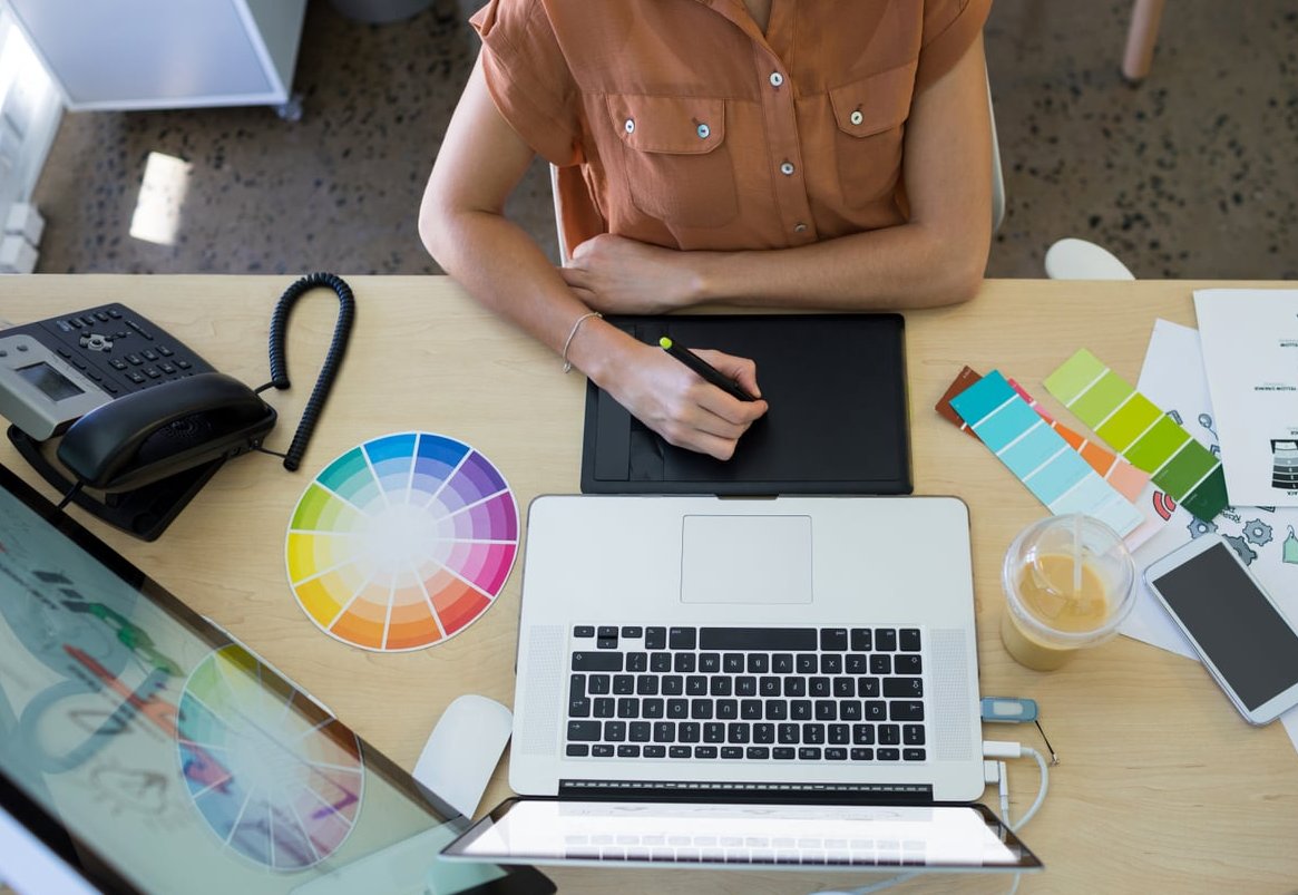 graphic design proposal document desk